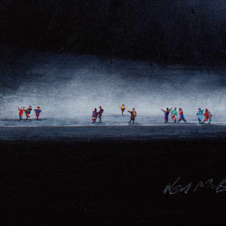Mist Rising Over Black Lake — sublime landscape painting