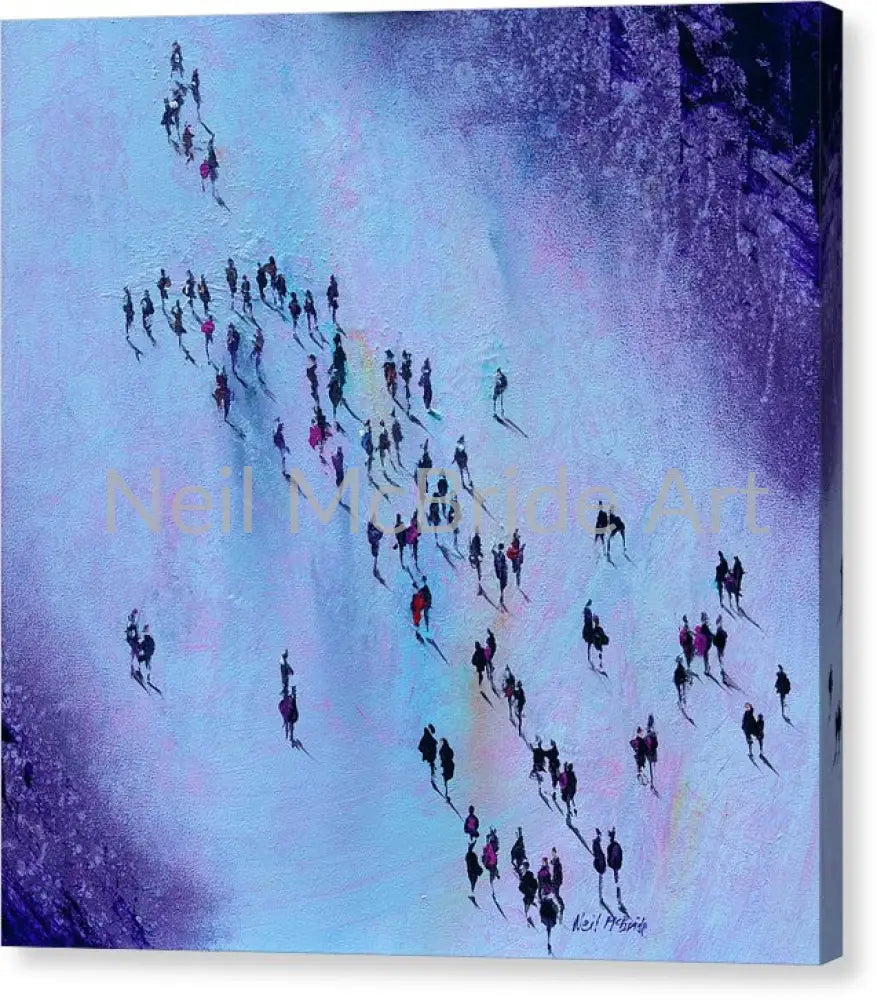 Arrival | stretched canvas print 8.000’’ x 8.000’’ / Mirrored / Glossy Canvas Print