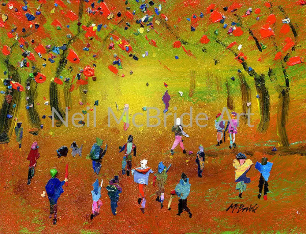 Autumn Amble Art Print 14.000’’ x 10.750’’ / Watercolor Paper Art Print