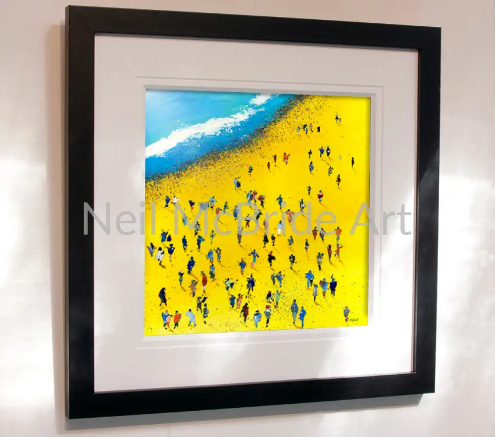 Beach Bums framed original painting on board. Paintings