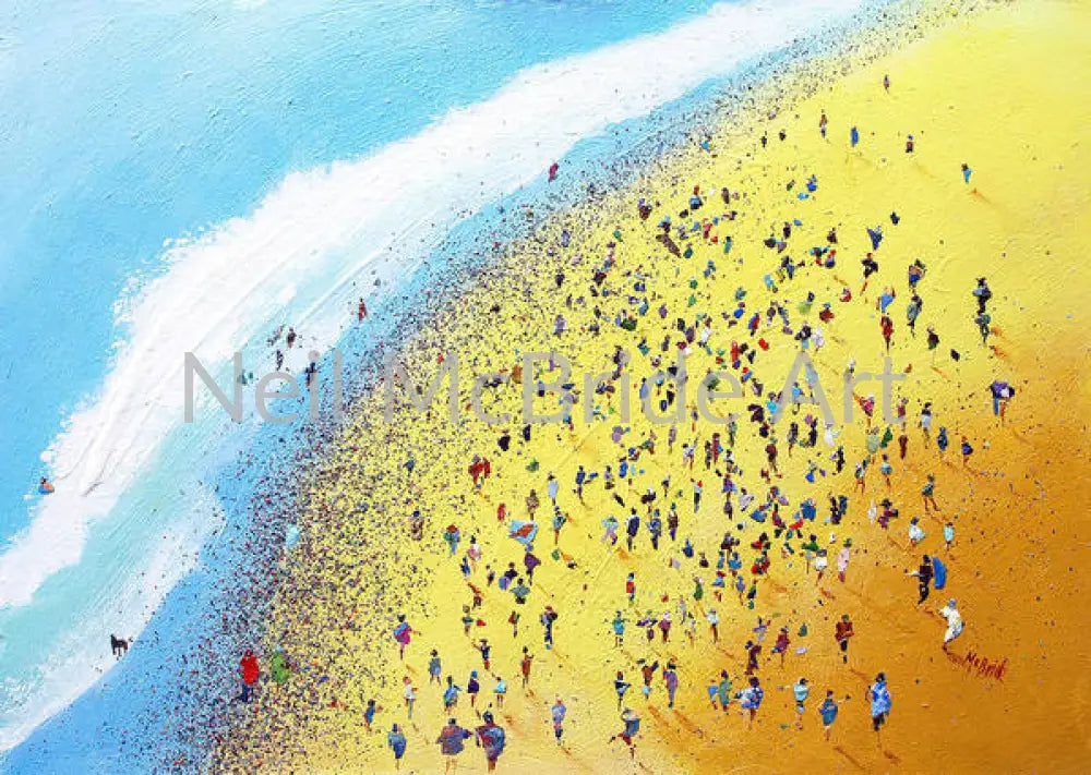 Beach Party | art print on textured watercolour paper 16’’ x 11.5’’ / Watercolor Paper Art Print