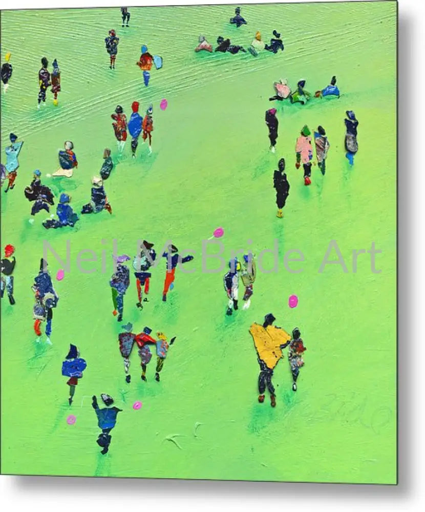 Chasing The Pink Balloon Metal Print 7.750’’ x 8.000’’ Metal Print