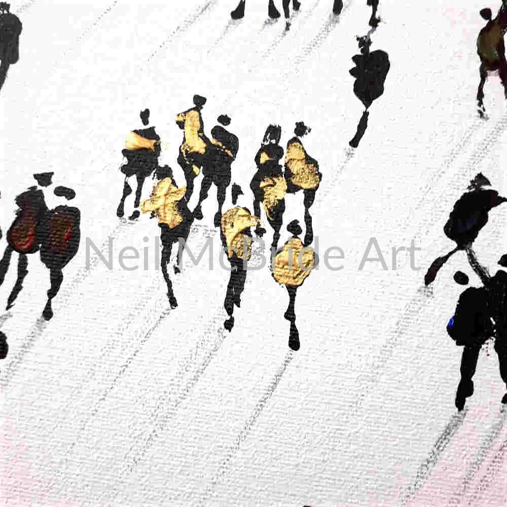 Cliques crowd original art Paintings