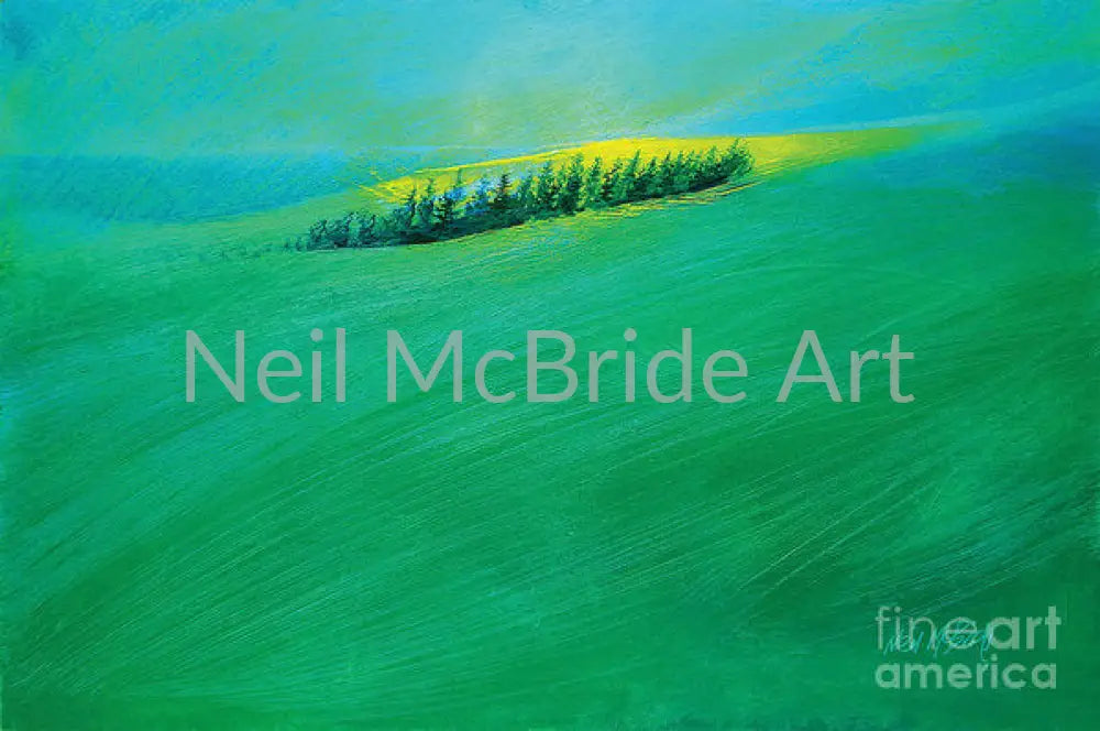 Coastal Copse Paper Prints 14.000’’ x 9.250’’ / Watercolor Paper Art Print