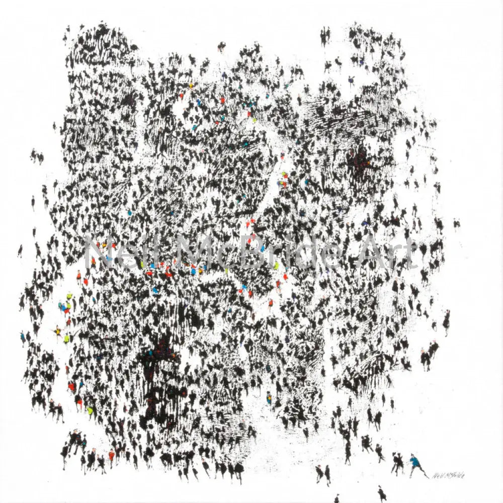 Cross Country original painting of runners on canvas Paintings