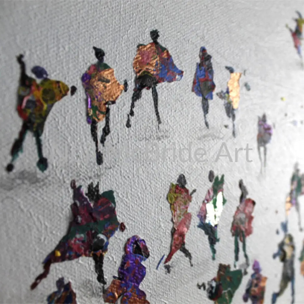 Girl Power original crowd painting for sale. Paintings