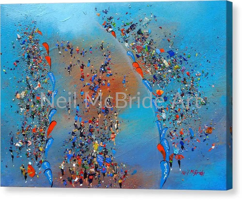 Great North Run Canvas Prints 16.000’’ x 11.375’’ / Mirrored / Glossy Canvas Print