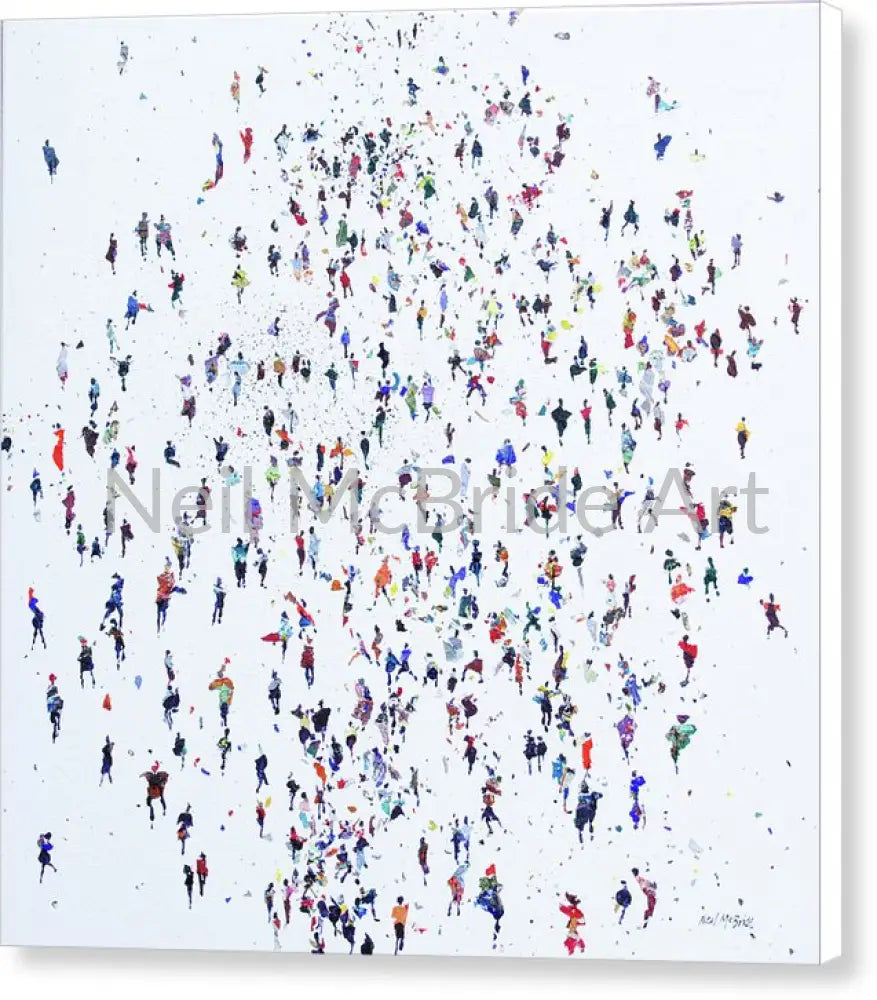 Influx Canvas Print 16’’ x 16’’ / White / Glossy Canvas Print