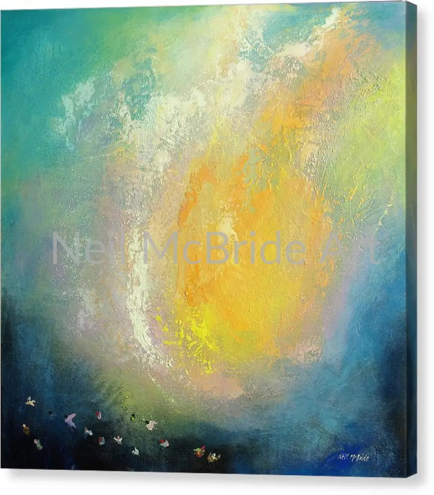 Lava Bomb Canvas Print 14.000’’ x 14.000’’ / Mirrored / Glossy Canvas Print