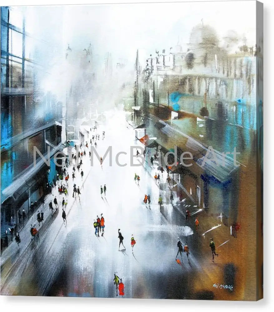 Life In A Northern Town Canvas Print 14.000’’ x 14.000’’ / Mirrored / Glossy Canvas Print