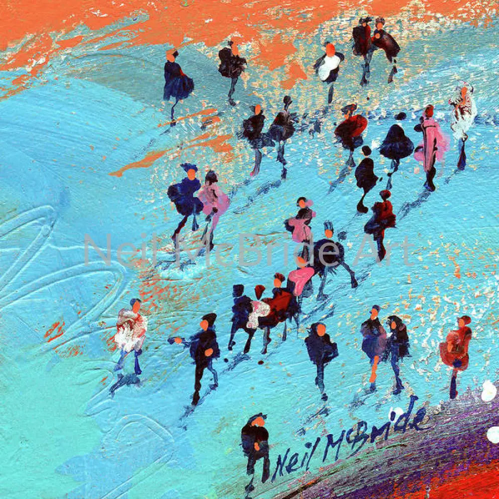 Low Tide Walk Art Prints on paper 12’’ x 12’’ / Somerset Velvet Art Print