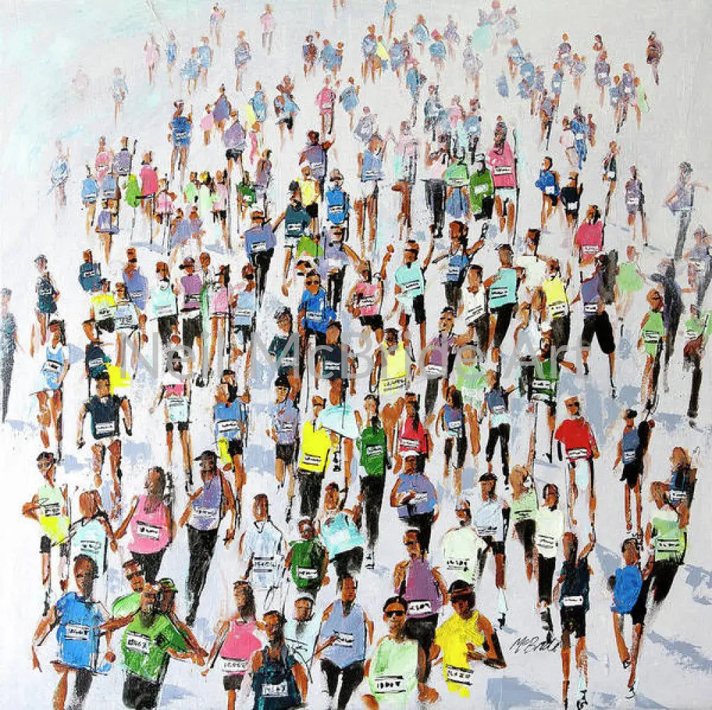 Marathon 2015 Paper Prints 12’’ x 12’’ / Watercolor Paper Art Print