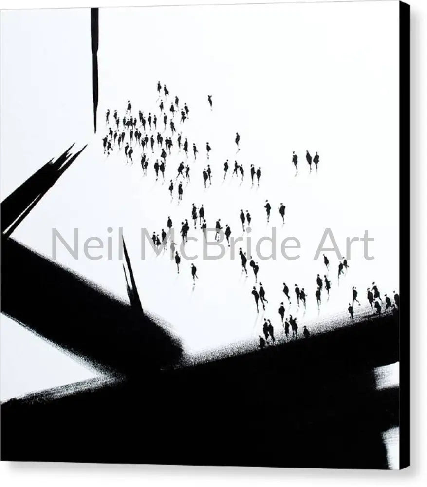 Muster Point Canvas Prints 16’’ x 16’’ / Black / Matte Canvas Print