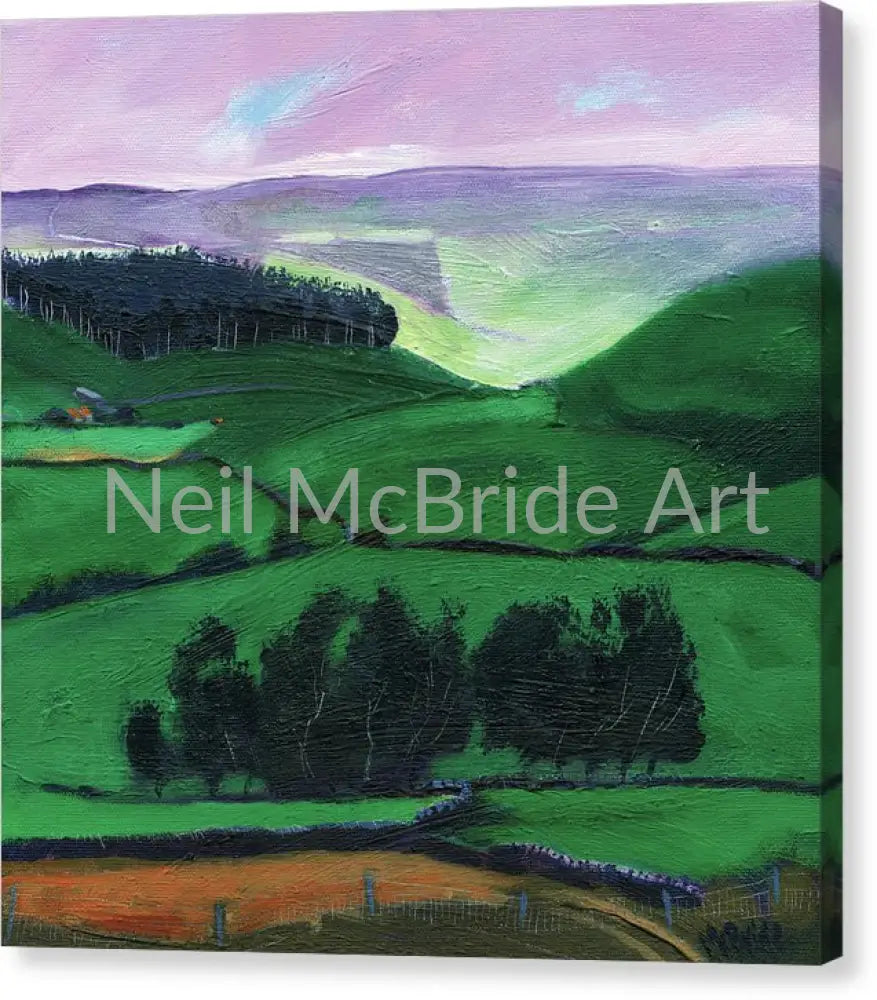 North York Moors Copse Canvas Print 14.000’’ x 14.000’’ / Mirrored / Glossy Canvas Print