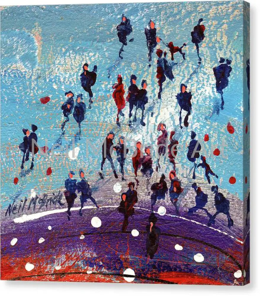 Promenade View Canvas Prints 16’’ x 16’’ / Mirrored / Glossy Canvas Print