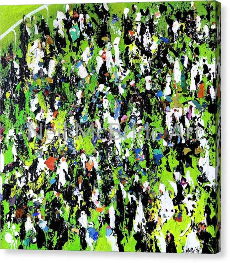 Race Meeting Canvas Print 16.000’’ x 16.000’’ / Mirrored / Glossy Canvas Print