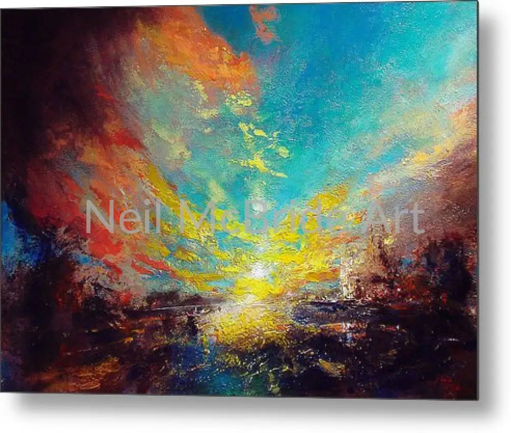 Red Rain Metal Print 14.000’’ x 9.875’’ Metal Print