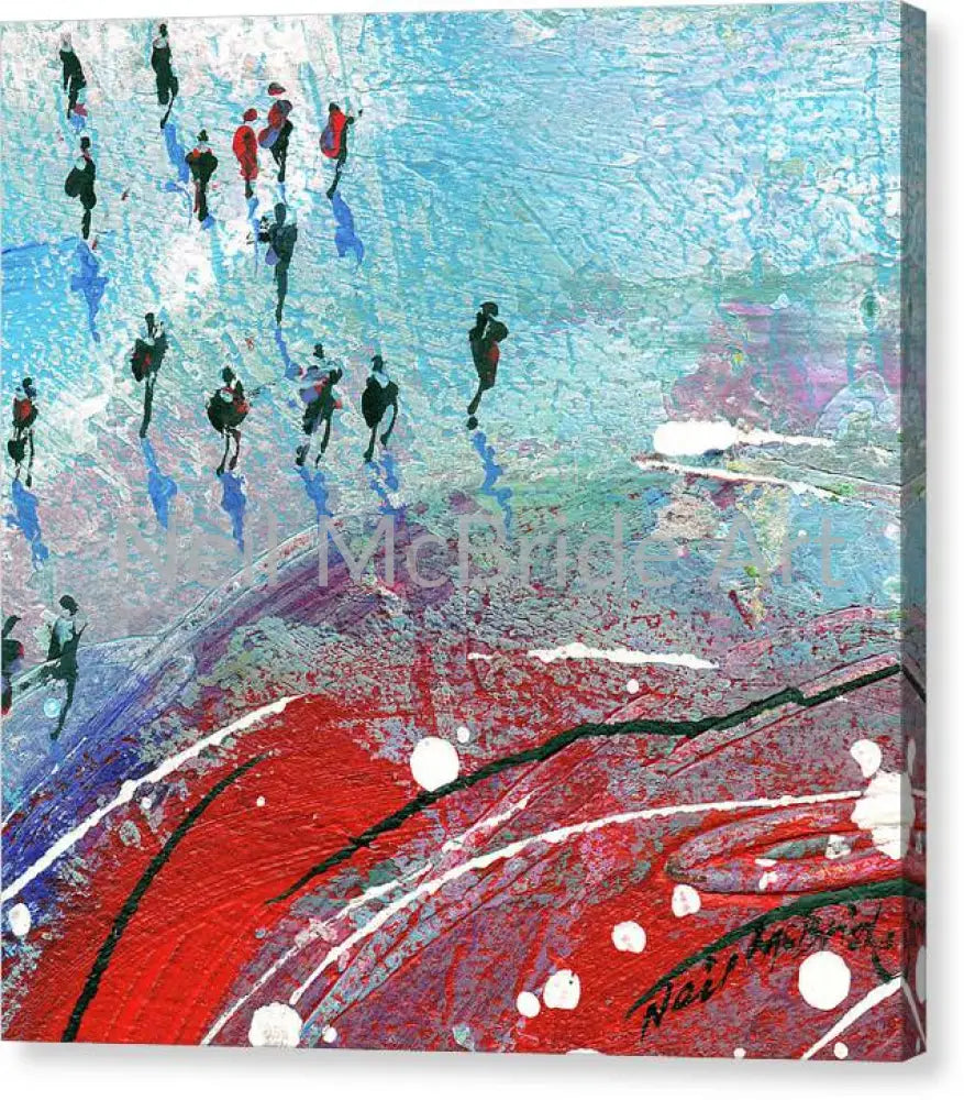 Red Sands Ramble Canvas Prints. 16’’ x 16’’ / Mirrored / Glossy Canvas Print