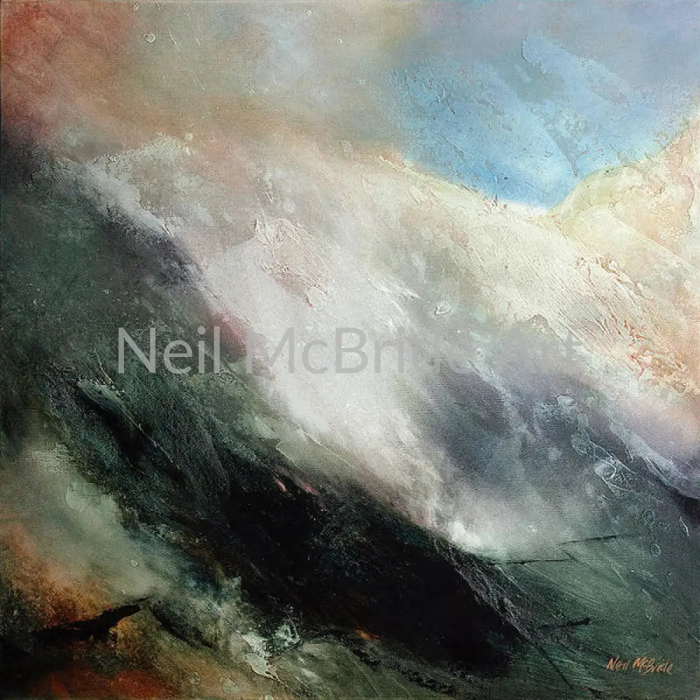 Rolling Mist landscape art Paper Prints 14.000’’ x 14.000’’ / Watercolor Paper Art Print