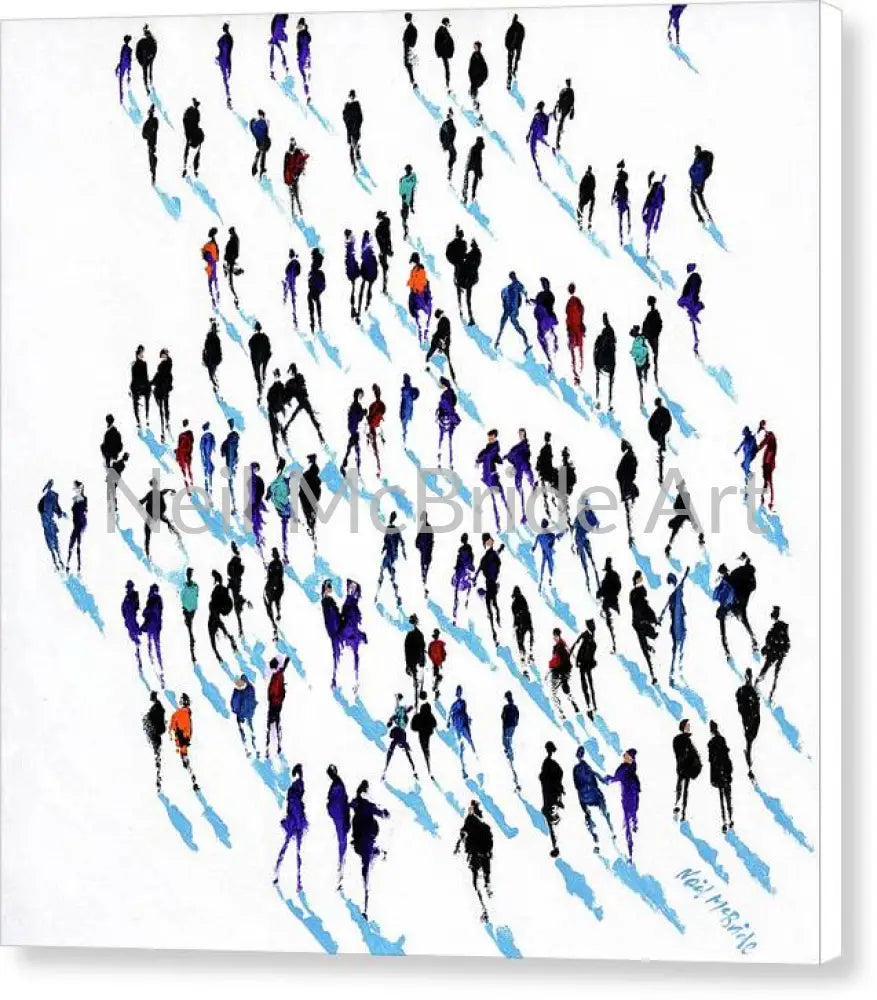 Shadows Know No Caste Canvas Print 16’’ x 16’’ / White / Glossy Canvas Print