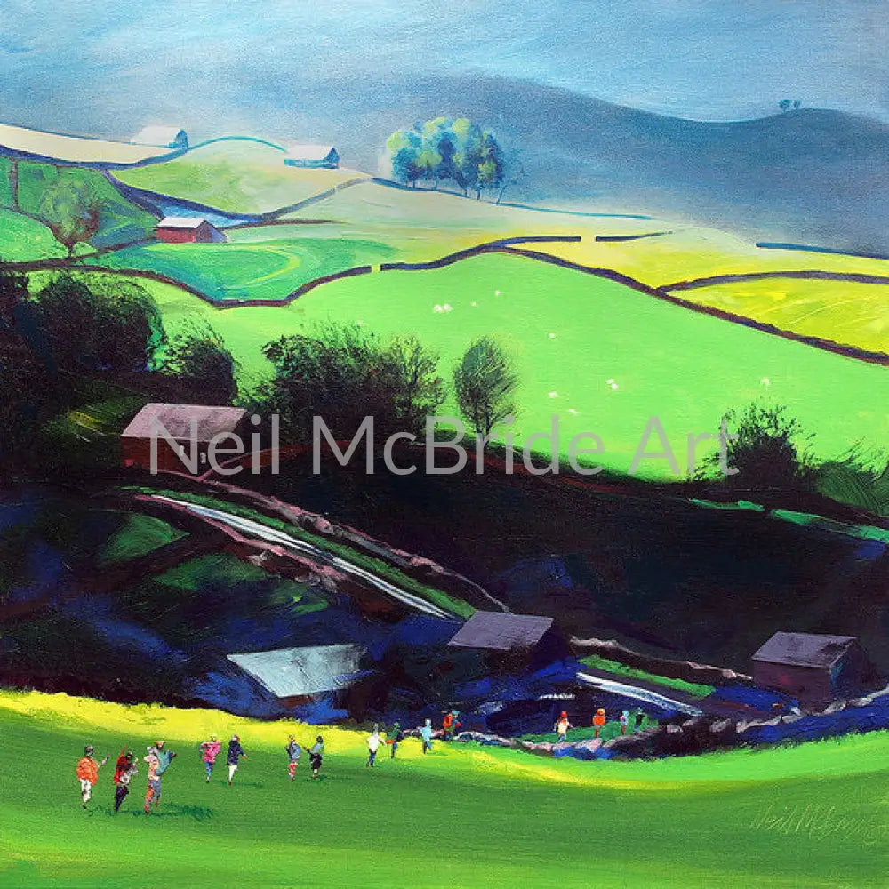 Sleddale in the Yorkshire Dales Paper Prints 14.000’’ x 14.000’’ / Watercolor Paper Art Print
