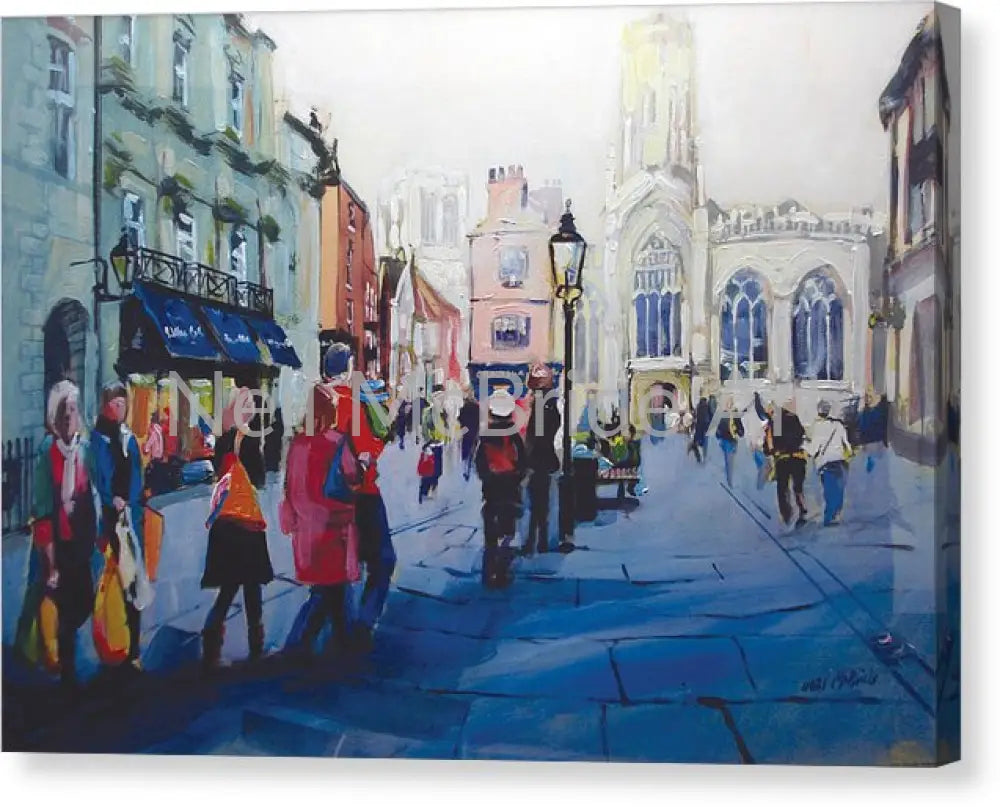 St Helen Square York Canvas art prints 16.000’’ x 11.125’’ / Mirrored / Glossy Canvas Print