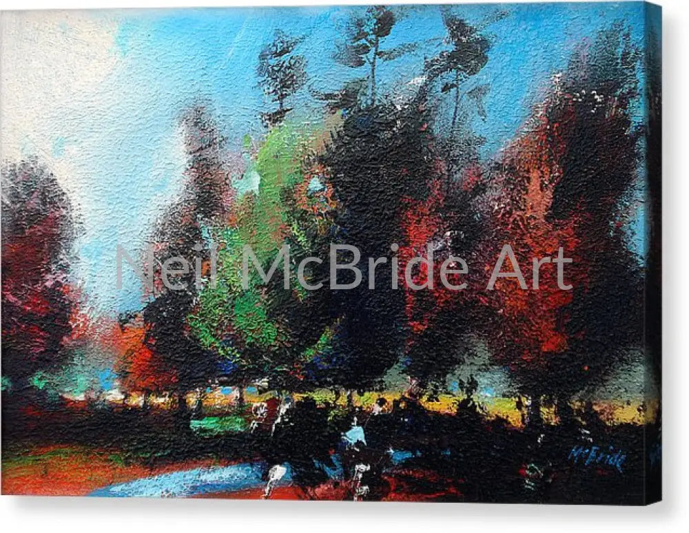 Walk In The Park Canvas Print 14.000’’ x 9.375’’ / Mirrored / Glossy Canvas Print