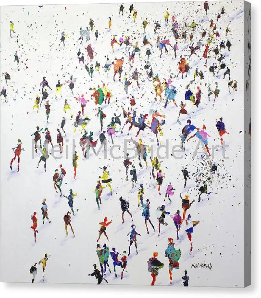We Came Here to Dance Canvas Prints 16’’ x 16’’ / Mirrored / Glossy Canvas Print