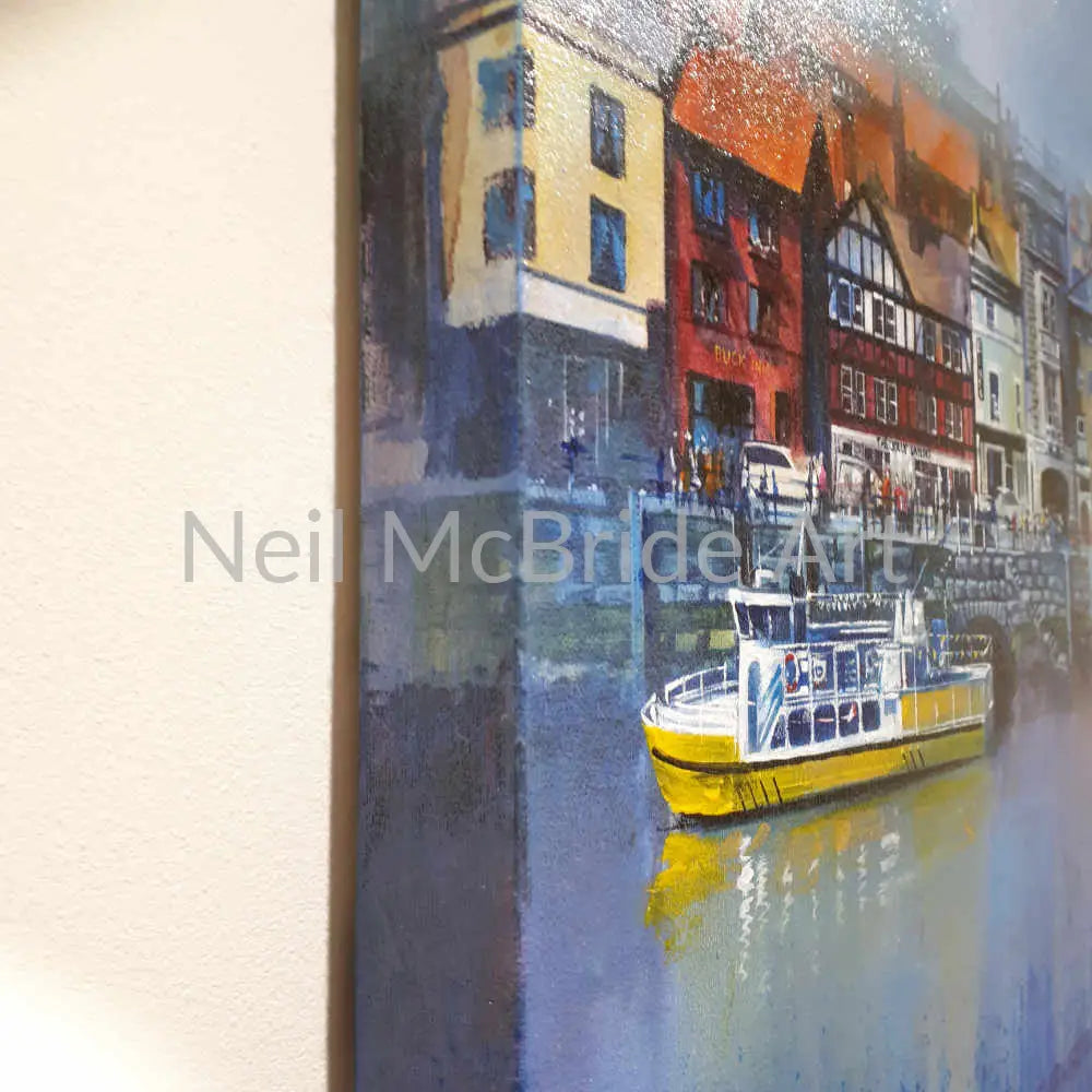 Whitby St Ann’s Staith original painting on canvas Paintings