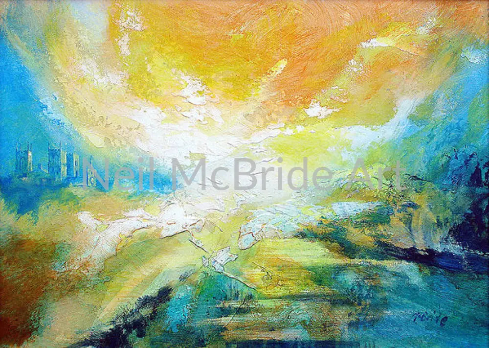 York Minster From The River Art Print 14.000’’ x 9.875’’ / Watercolor Paper Art Print