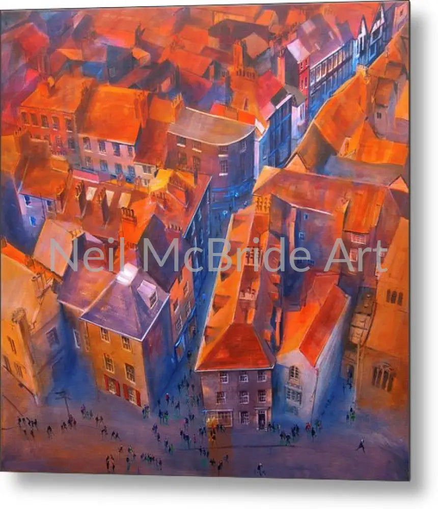 York Minster Yard Metal Prints 14.000’’ x 14.000’’ Metal Print