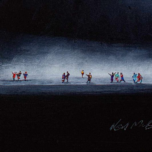 Mist Rising Over Black Lake — sublime landscape painting