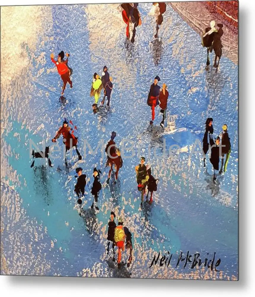 Beach Reflections Metal Print 12’’ x 12’’ Metal Print