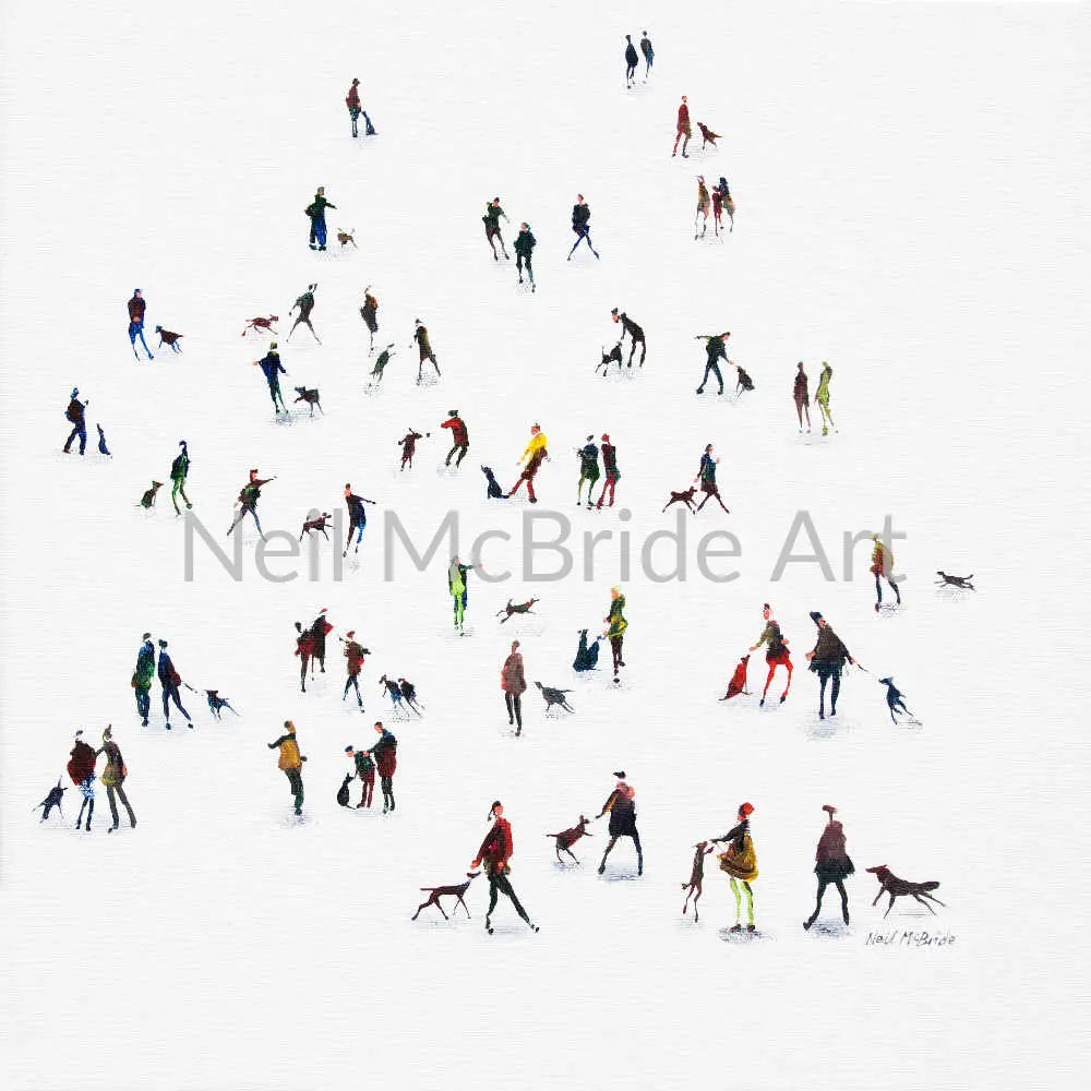 Dog Park original painting on canvas Paintings