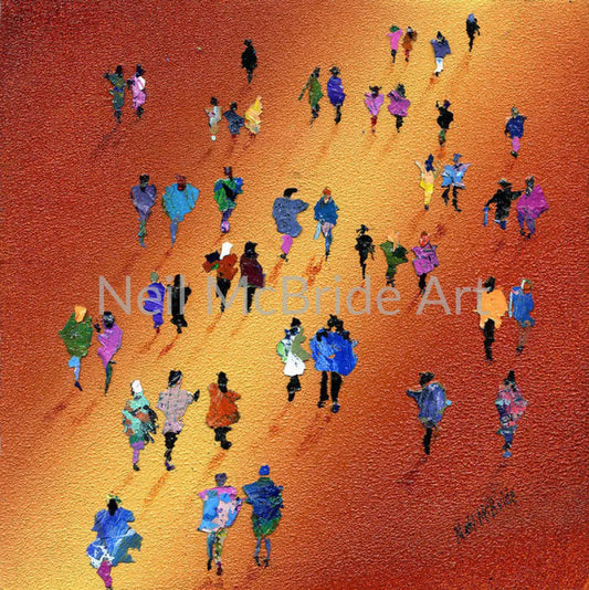 Evening Stroll Paper Prints 14.000’’ x 14.000’’ / Watercolor Paper Art Print