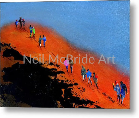 Final Push For The Summit Metal Print 14.000’’ x 9.875’’ Metal Print