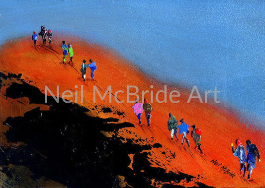 Final Push For The Summit Paper Prints 14.000’’ x 9.875’’ / Watercolor Paper Art Print