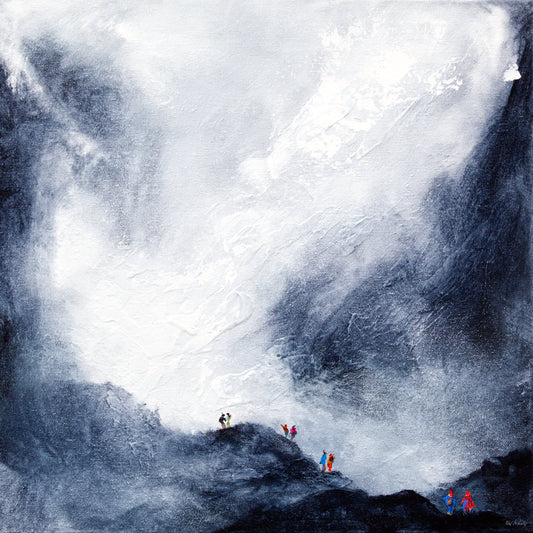 Walking Buddies original painting on canvas