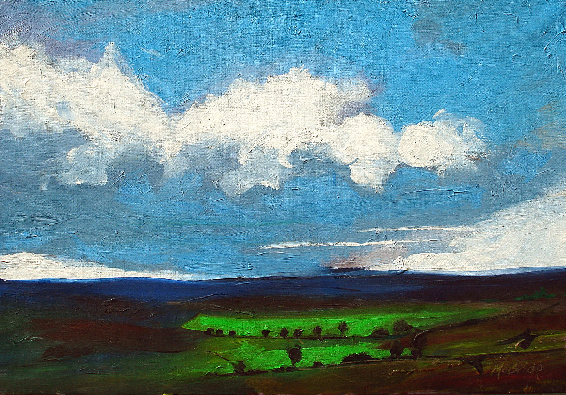 Changes Contemporary landscape painting on canvas of the North York Moors. Paintings