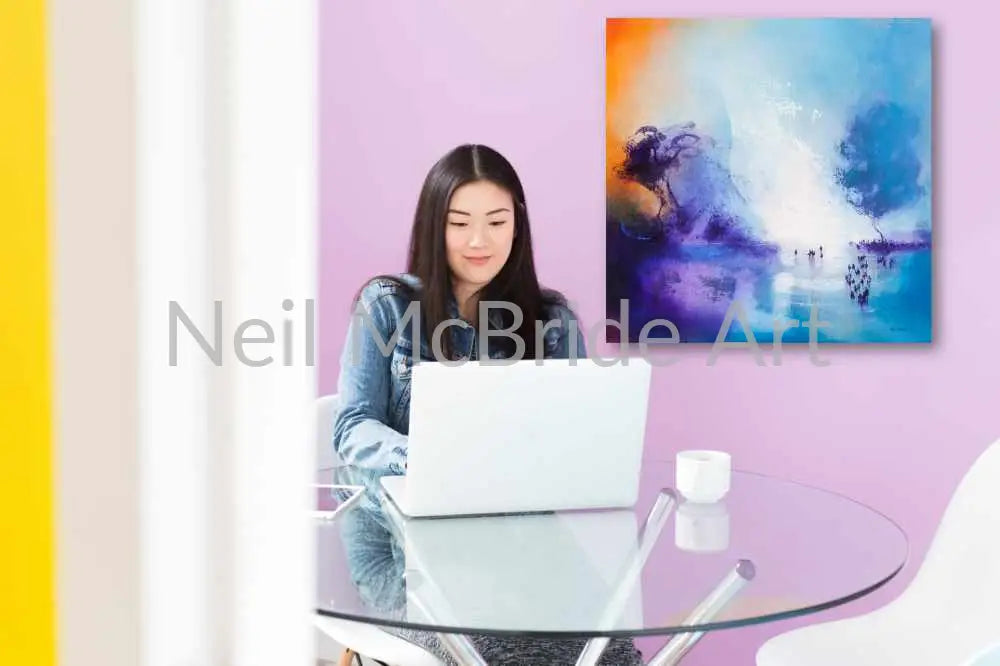 Lagoon tropical wall decor on canvas Paintings