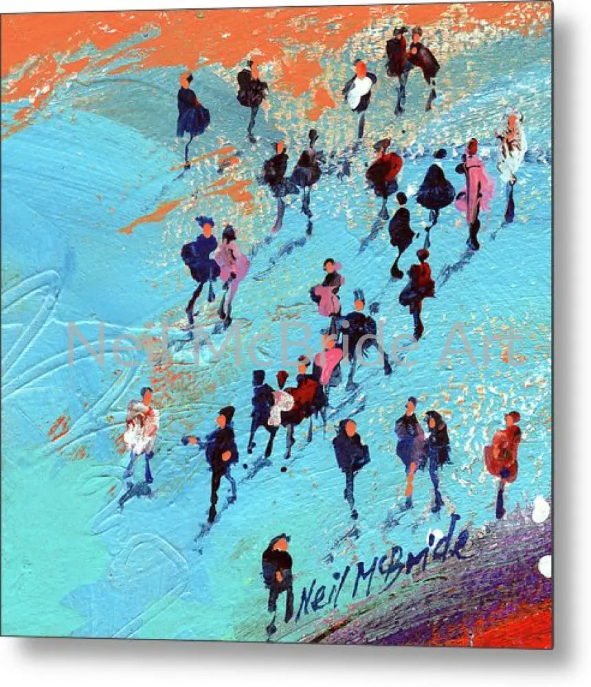 Low Tide Walk Metal Prints 12’’ x 12’’ Metal Print