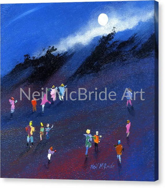 Moonbeam Search Canvas Print 12.000’’ x 12.000’’ / Mirrored / Glossy Canvas Print