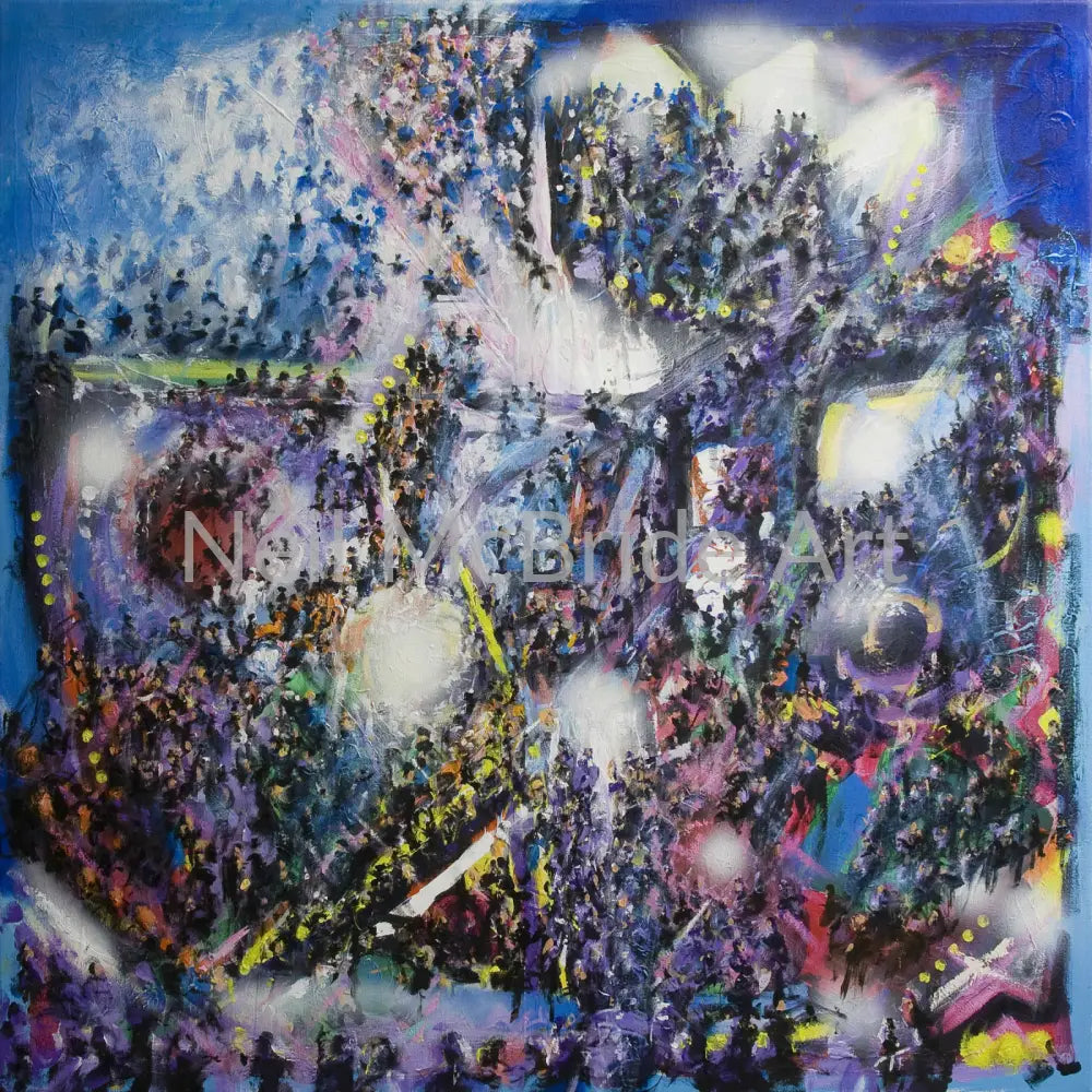 Rave A large and original semi abstract painting. Paintings