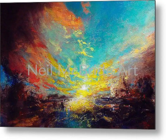 Red Rain Metal Print 14.000’’ x 9.875’’ Metal Print