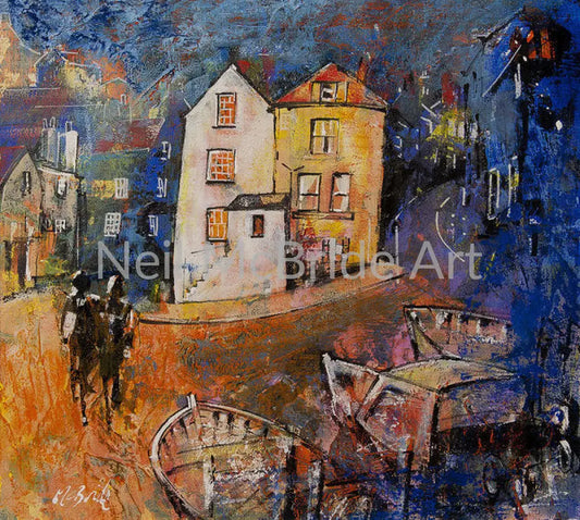 Robin Hood’s Bay Evening Paper Print 14.000’’ x 12.625’’ / Somerset Velvet Art Print