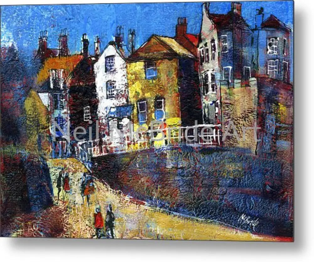 Robin Hood’s Bay Red Dock Metal Print 14.000’’ x 9.875’’ Metal Print