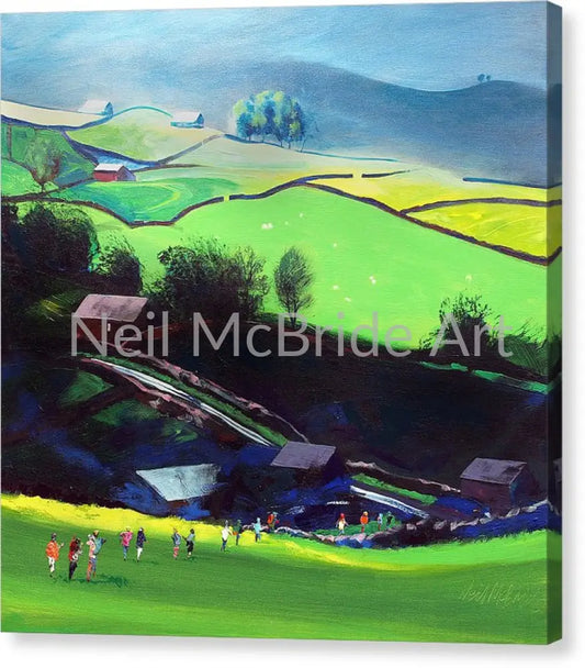 Sleddale Yorkshire Uk Canvas Prints 16.000’’ x 16.000’’ / Mirrored / Glossy Canvas Print