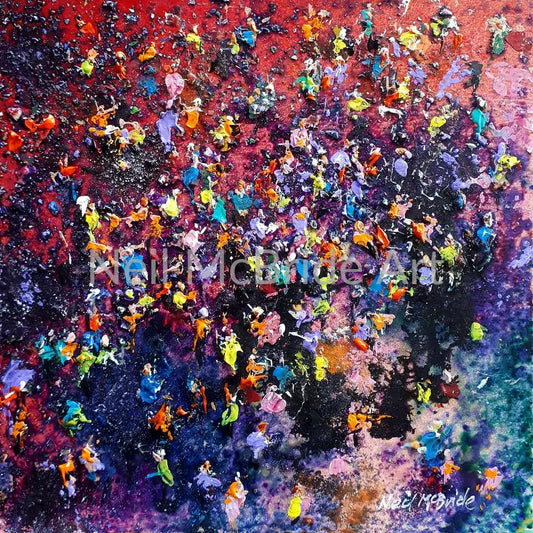 Street Performers original painting of crowds Paintings