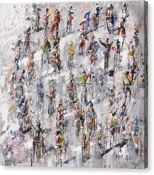 Tour De France Stage 2 Canvas Print 14.000’’ x 13.875’’ / Mirrored / Glossy Canvas Print