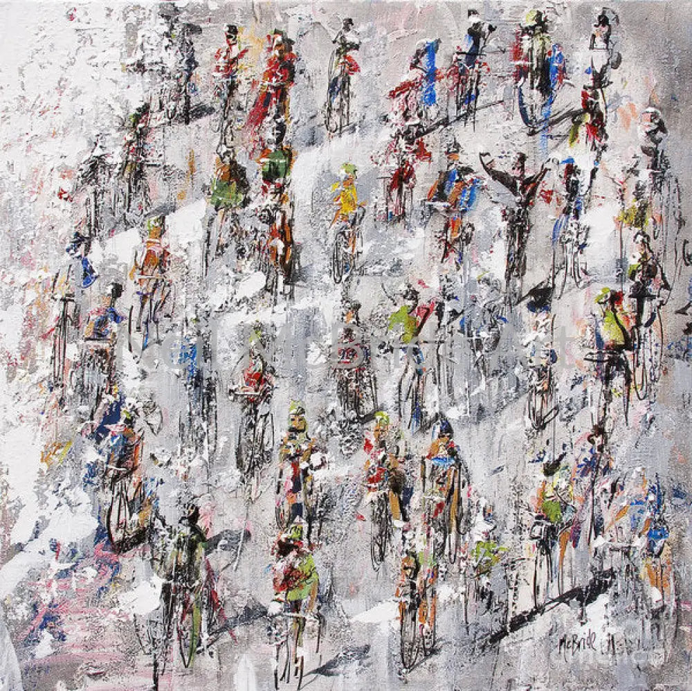 Tour De France Stage 2 Paper Prints 14.000’’ x 13.875’’ / Watercolor Paper Art Print